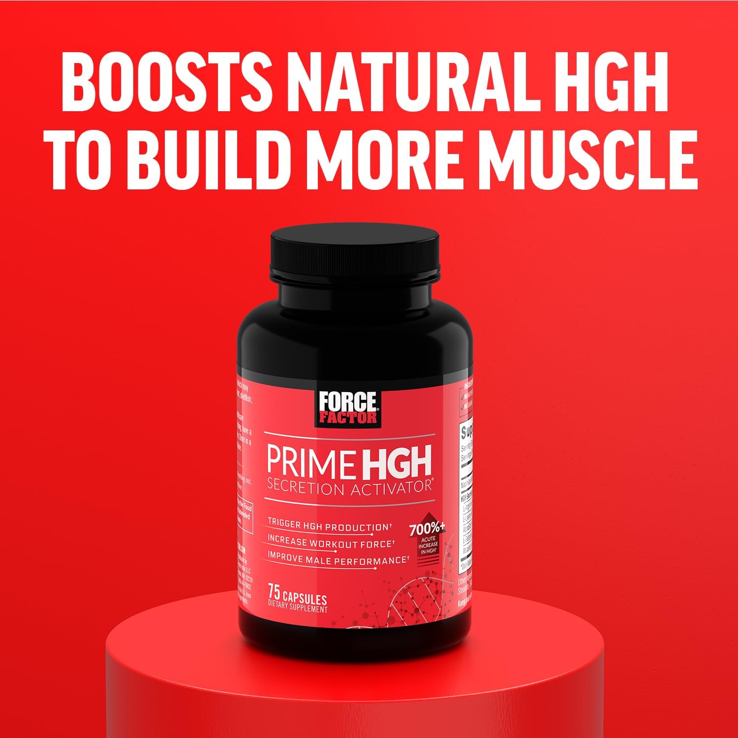 مکمل حمایت از ترشح HGH Force Factor مدل Prime HGH، 75 کپسول