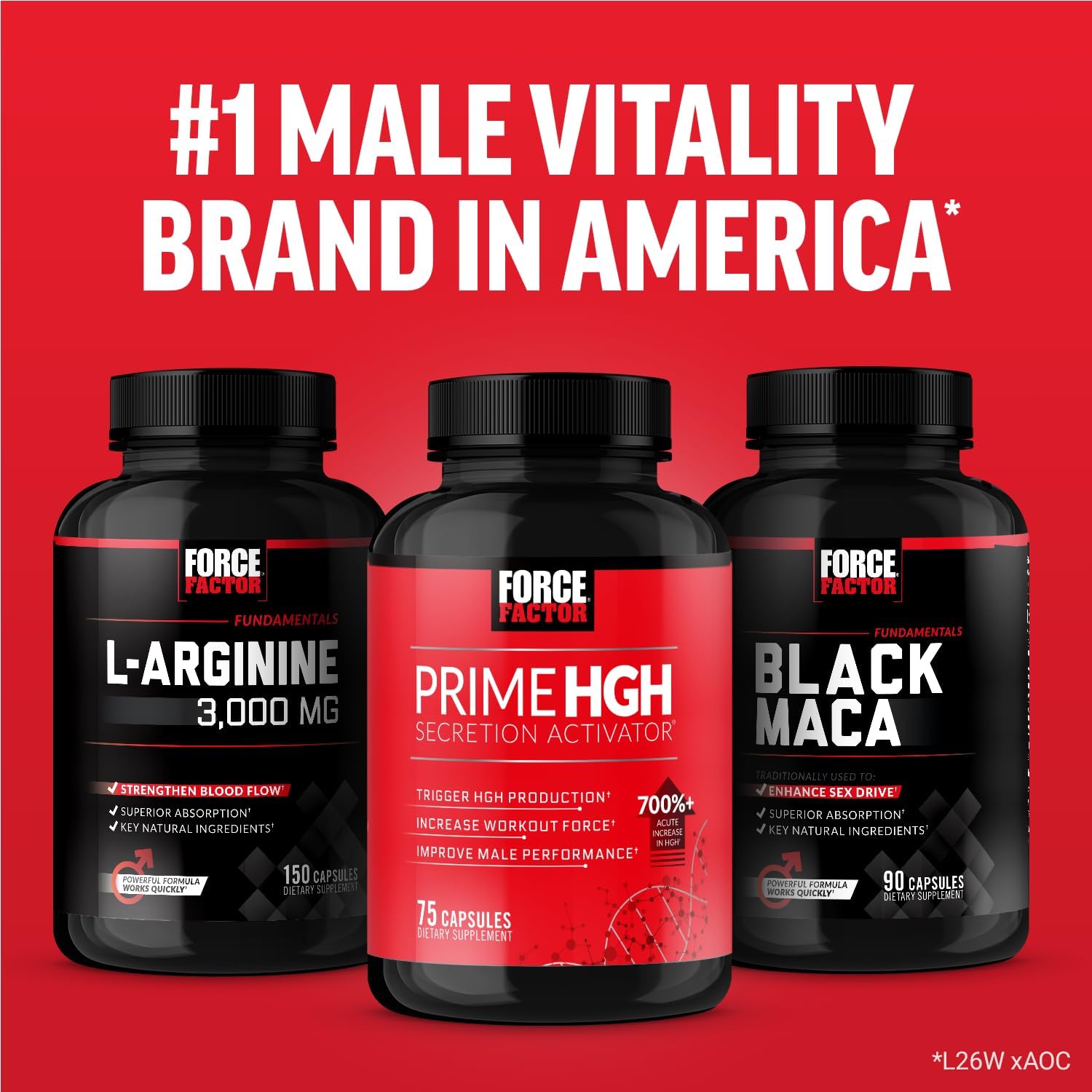 مکمل حمایت از ترشح HGH Force Factor مدل Prime HGH، 75 کپسول