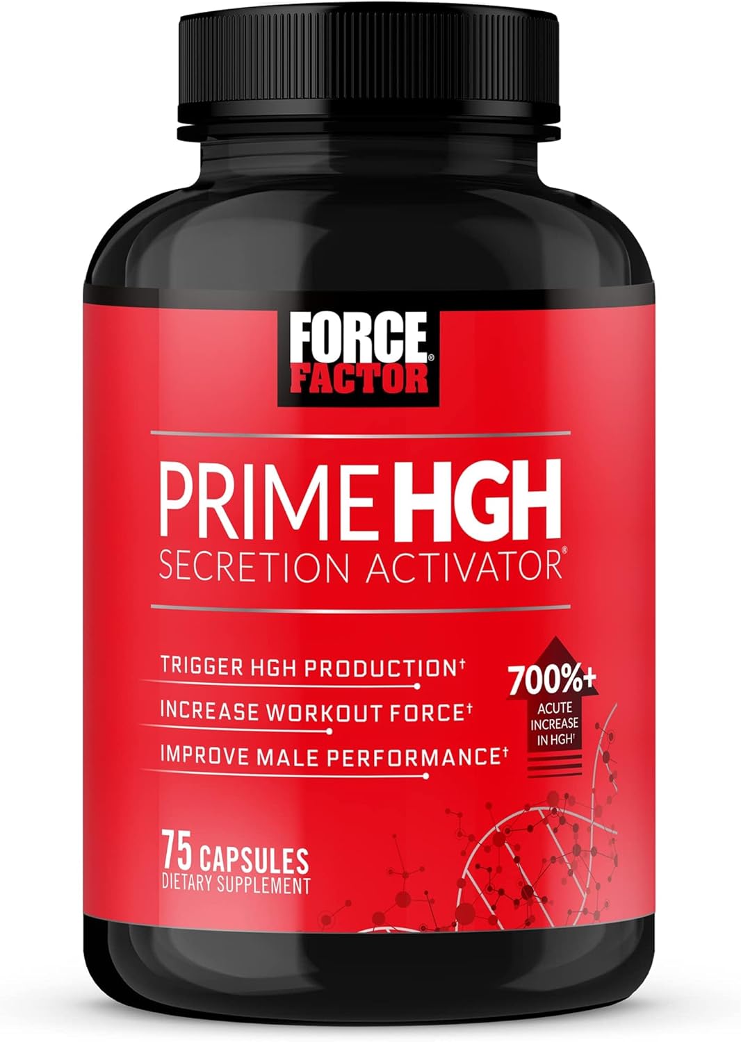 مکمل حمایت از ترشح HGH Force Factor مدل Prime HGH، 75 کپسول