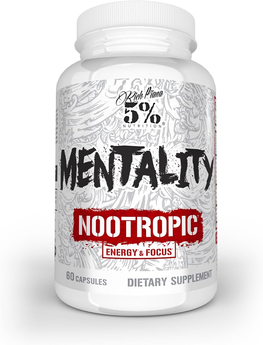 مکمل نوتروپیک حافظه و تمرکز 5% Nutrition مدل Mentality، 60 کپسول، 30 روز