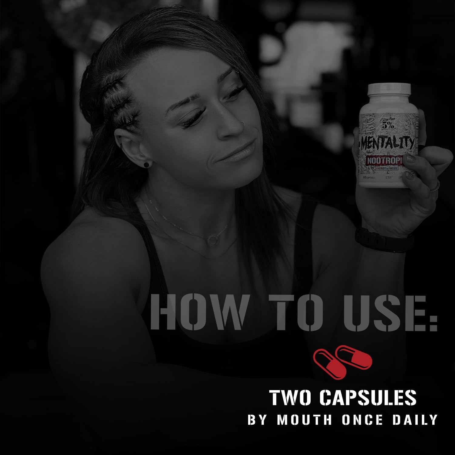 مکمل نوتروپیک حافظه و تمرکز 5% Nutrition مدل Mentality، 60 کپسول، 30 روز
