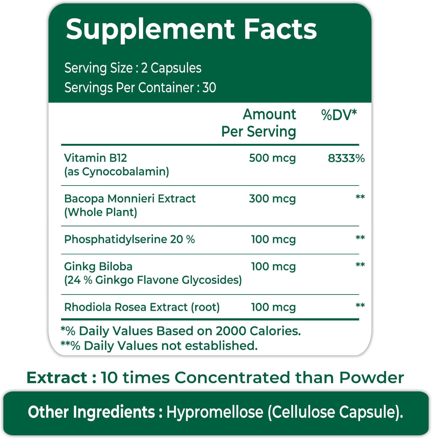 مکمل نوتروپیک حافظه و تمرکز Oladole Natural، 60 کپسول