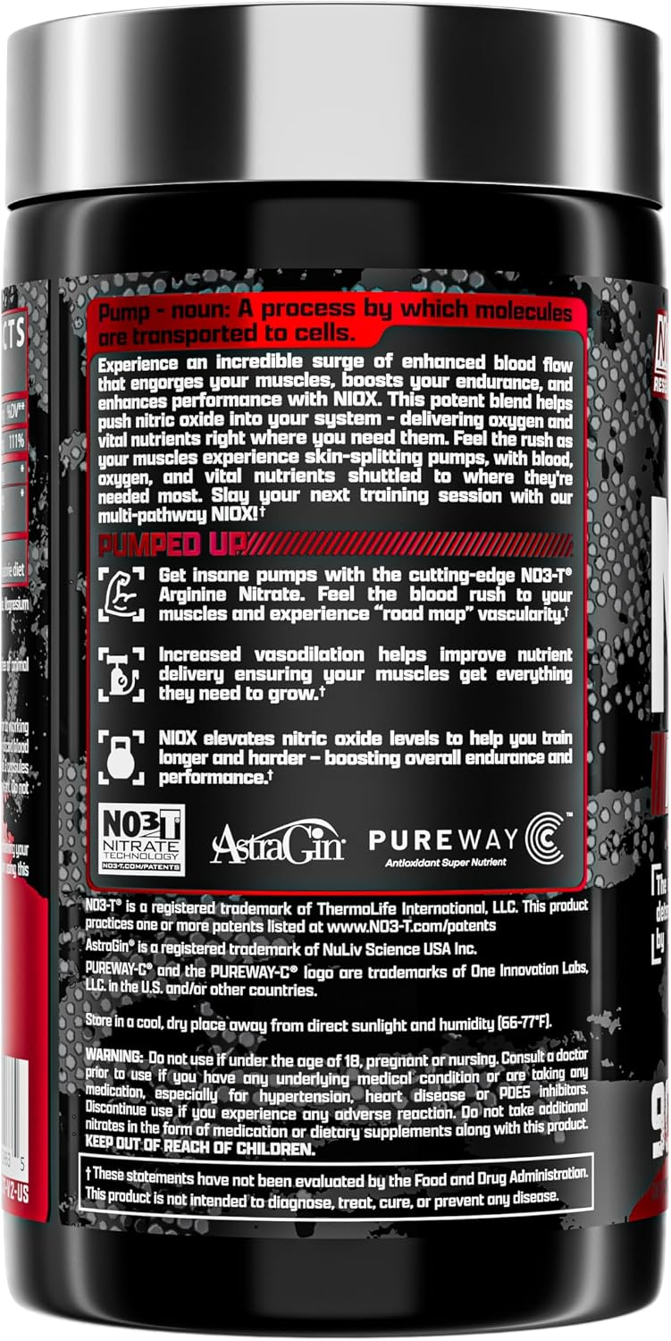 مکمل نیتریک اکساید و پمپ عضلانی Nutrex Research، 90 کپسول