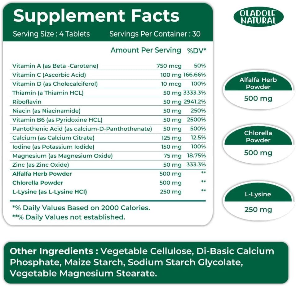مکمل سلامت گوارش و روده Oladole Natural، 120 قرص