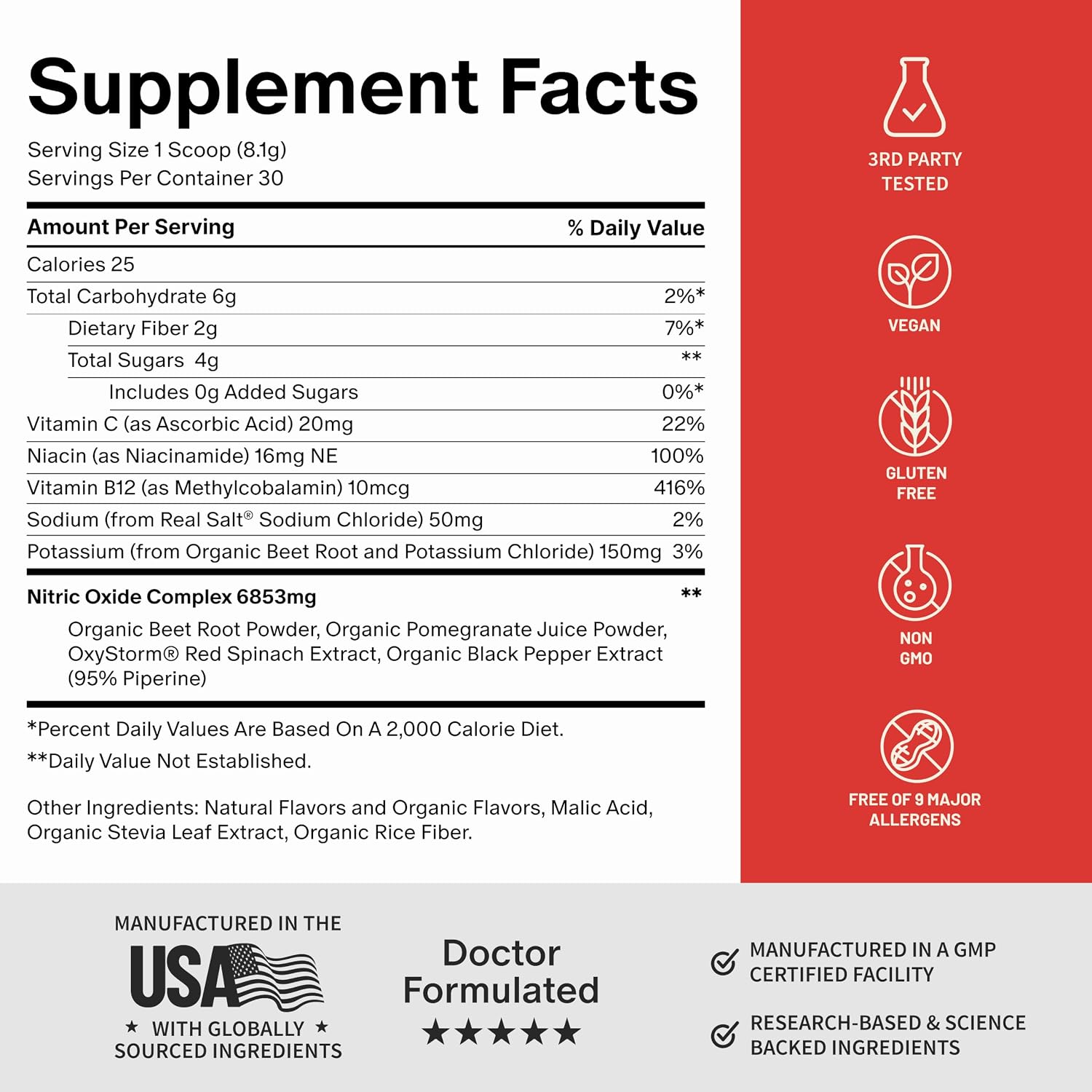 مکمل چغندر و تقویت نیتریک اکساید Snap Supplements، 30 وعده، طعم لیمو سبز