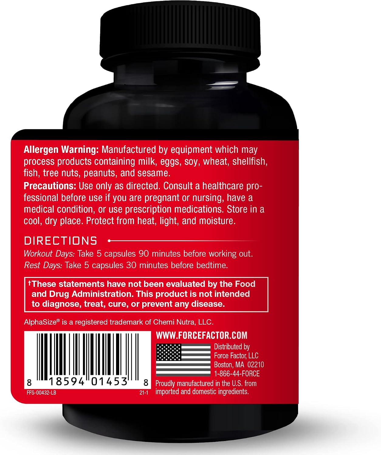 مکمل حمایت از ترشح HGH Force Factor مدل Prime HGH، 225 عدد