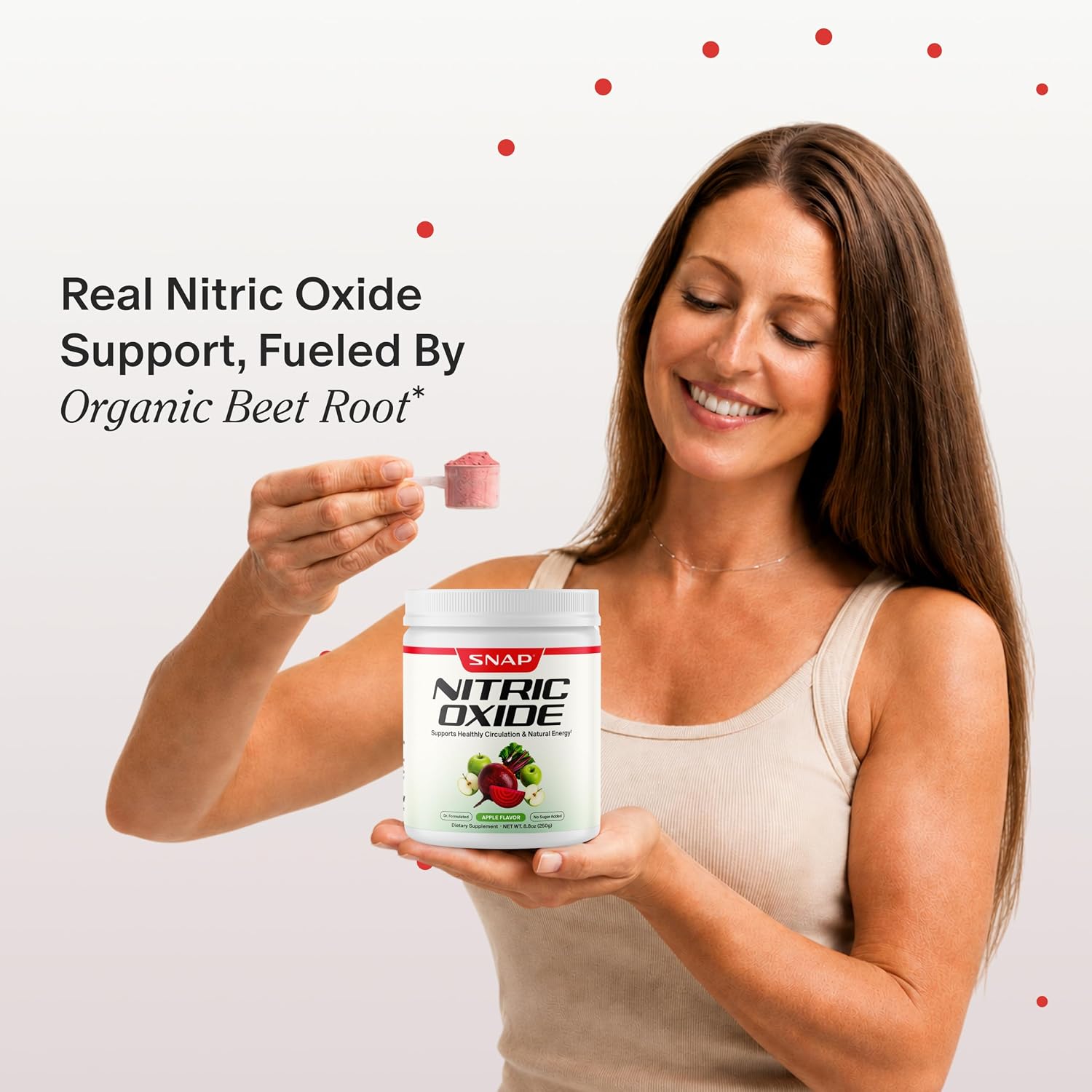 مکمل چغندر و تقویت نیتریک اکساید Snap Supplements، 30 وعده، طعم سیب