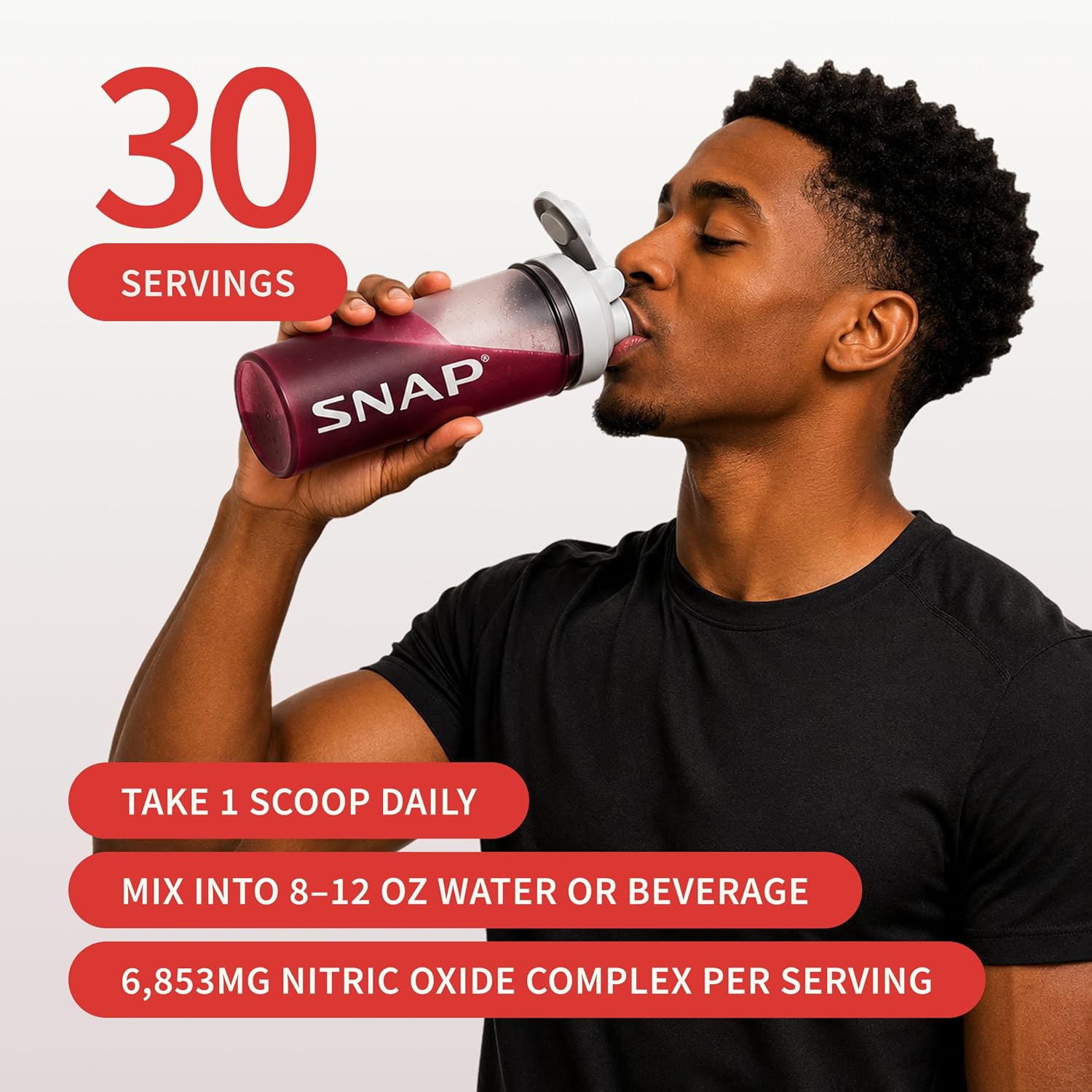 مکمل چغندر و تقویت نیتریک اکساید Snap Supplements، 30 وعده، طعم سیب