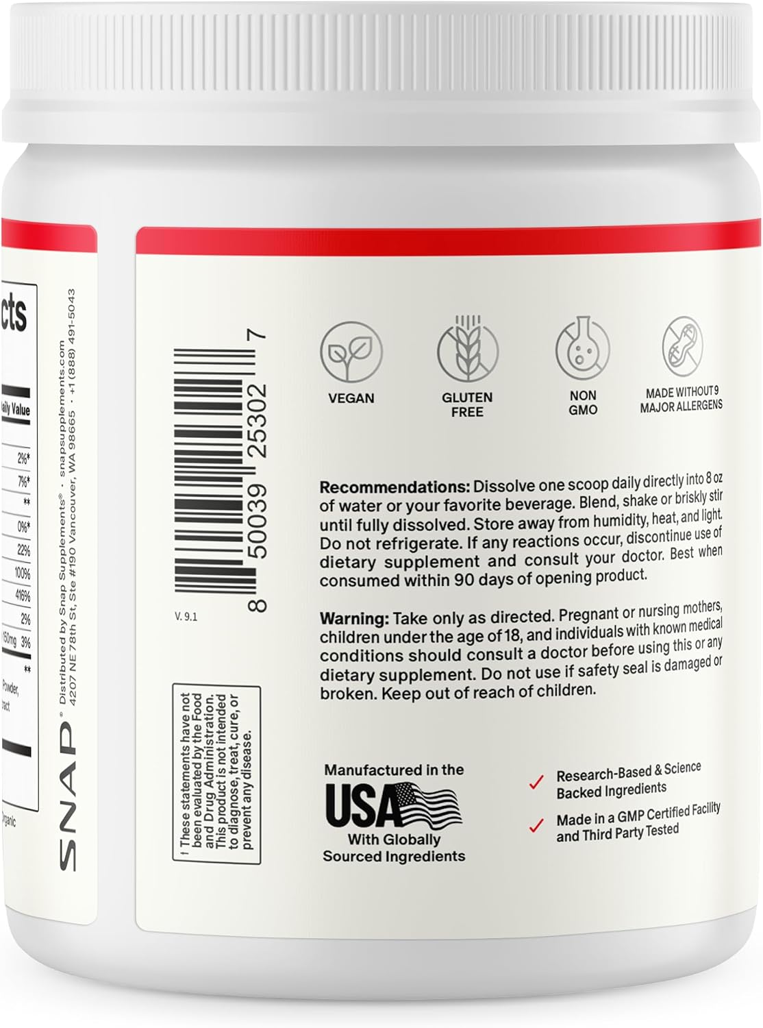 مکمل چغندر و تقویت نیتریک اکساید Snap Supplements، 30 وعده، طعم سیب