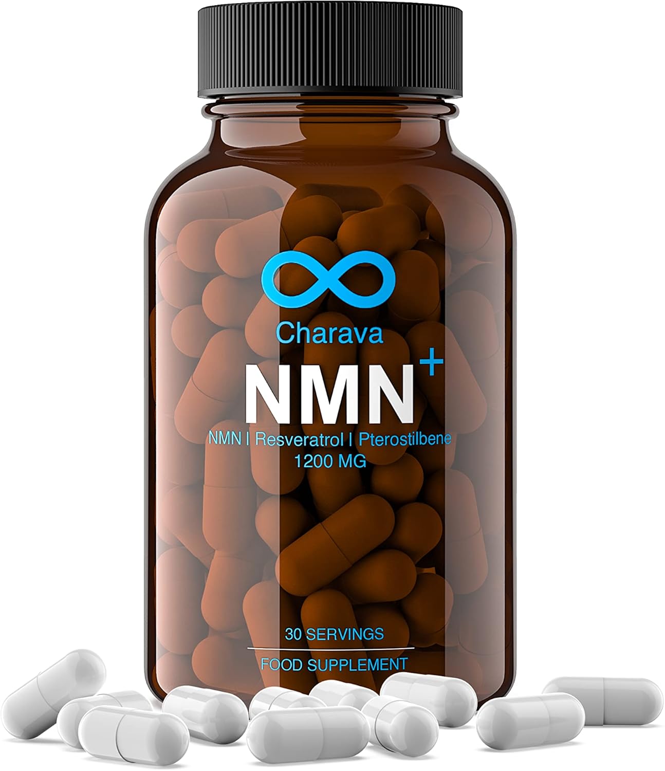 مکمل NMN و پشتیبانی NAD+ Charava مدل NMN+، 1200 میلی‌گرم، 30 روز