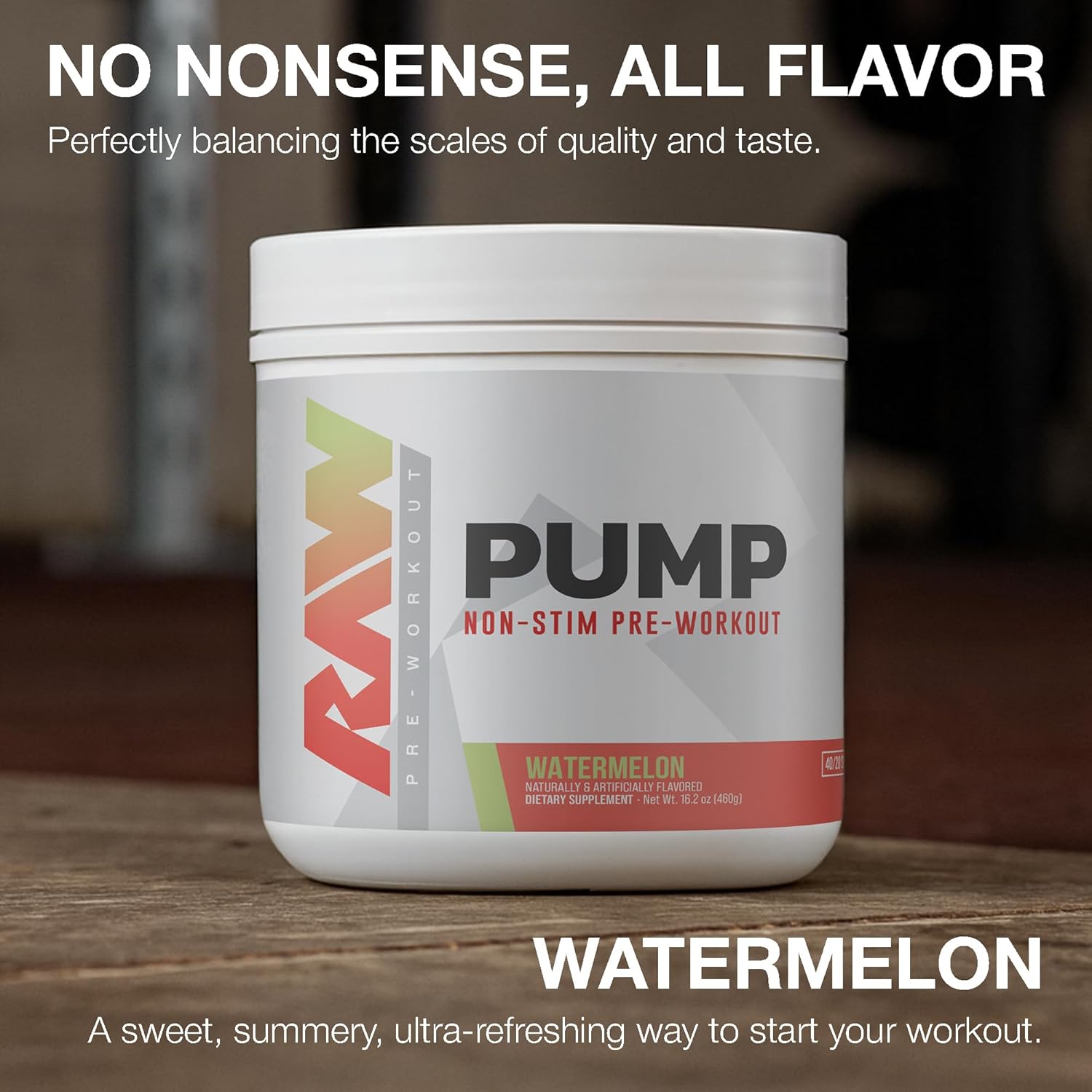 مکمل پری‌ورک‌اوت RAW مدل Pump، 40 وعده، طعم هندوانه
