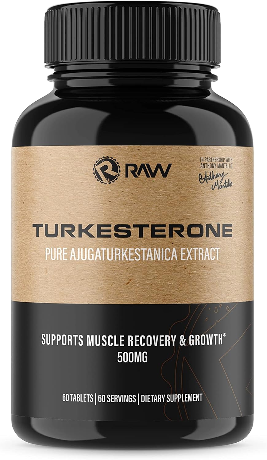 مکمل Turkesterone برای عملکرد ورزشی RAW، 500 میلی‌گرم، 60 کپسول