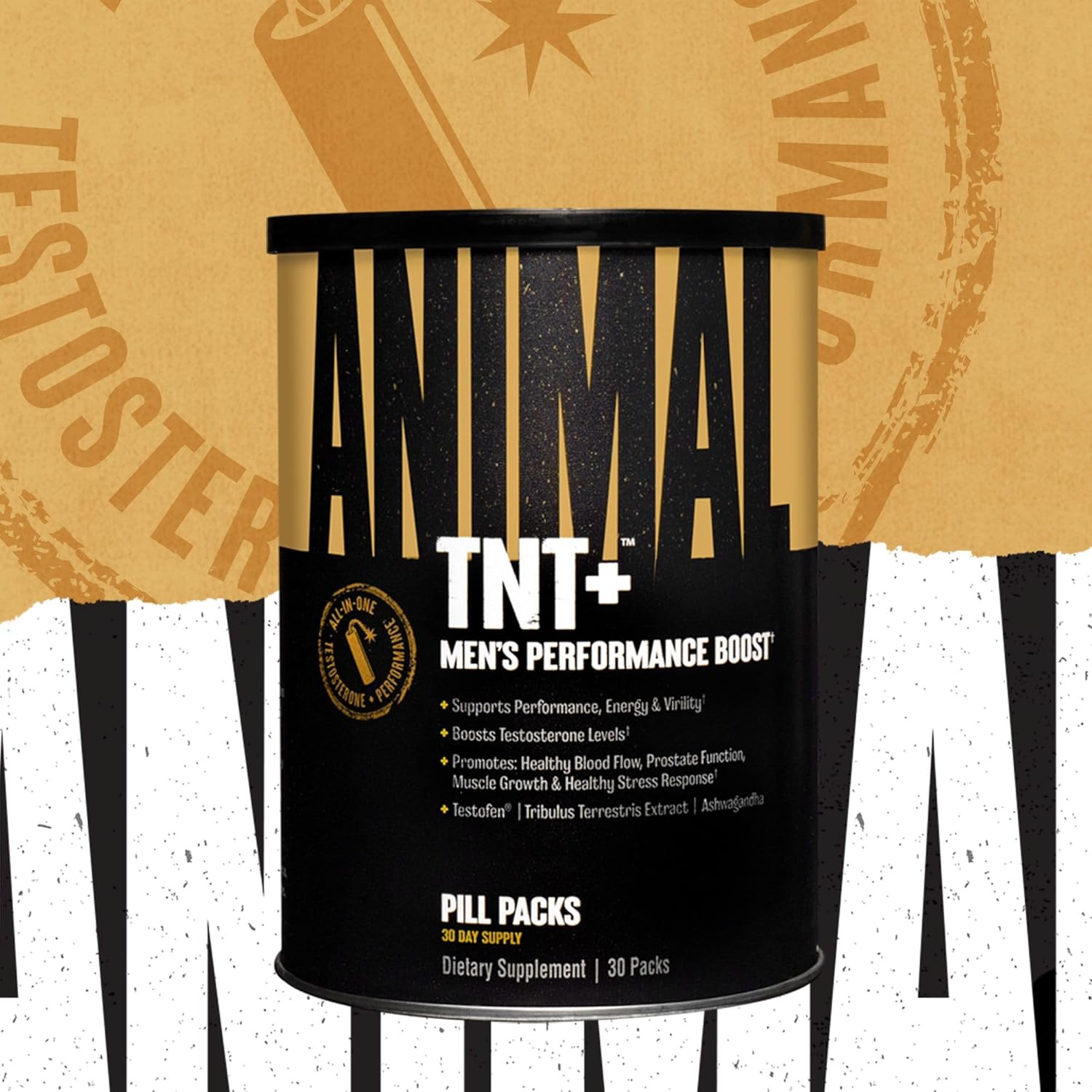 مکمل تقویت عملکرد مردان Animal مدل TNT+، 30 بسته