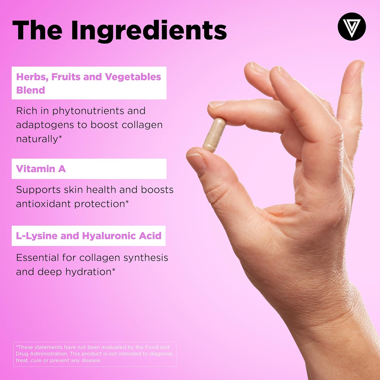 مکمل کلاژن‌ساز پوست، مو و مفاصل Vital Vitamins مدل Collagen Booster، 60 کپسول