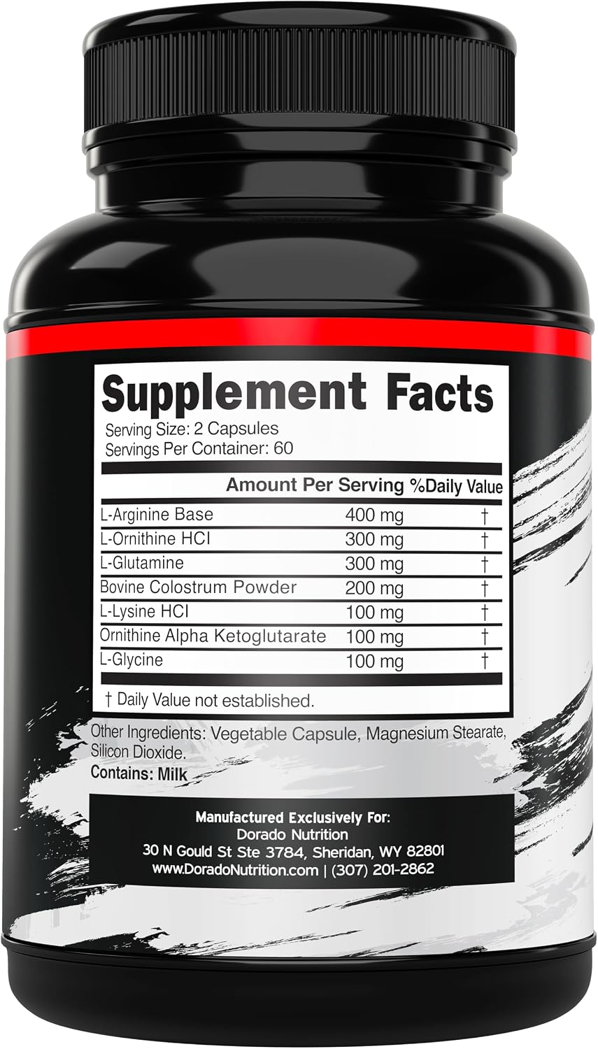 مکمل حمایت از ترشح HGH DORADO NUTRITION، 1500 میلی‌گرم، 120 عدد