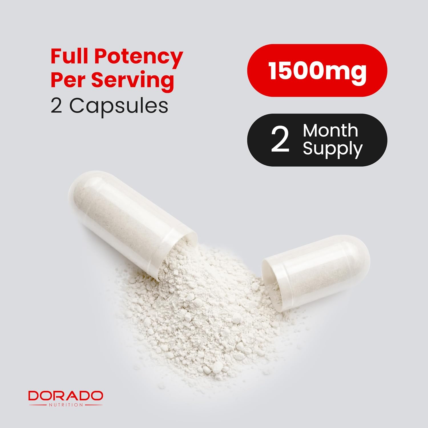 مکمل حمایت از ترشح HGH DORADO NUTRITION، 1500 میلی‌گرم، 120 عدد