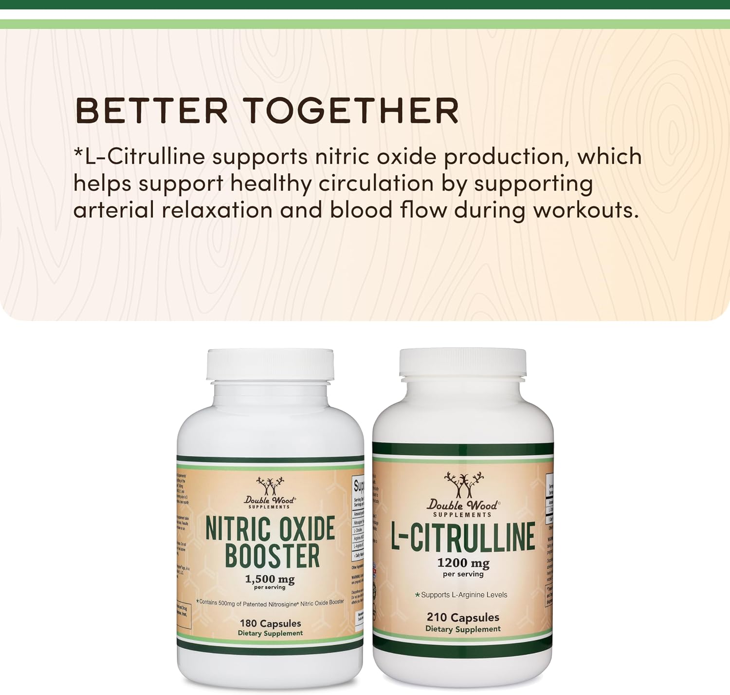 مکمل پری‌ورک‌اوت Double Wood Supplements، 180 کپسول