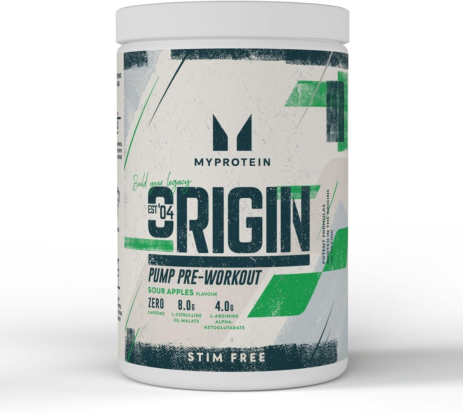 مکمل پری‌ورک‌اوت Myprotein مدل Origin Stim Free، 600 گرم، طعم سیب ترش