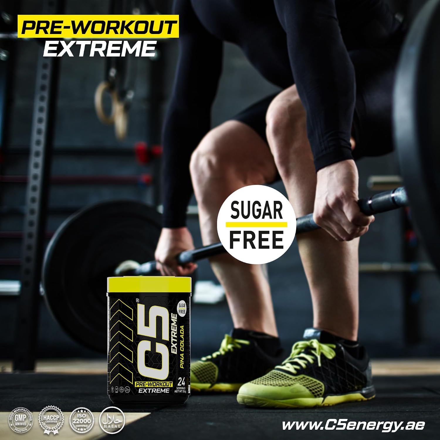 مکمل پری‌ورک‌اوت C5 مدل Extreme، 200 میلی‌گرم، 24 وعده، طعم پینا کولادا
