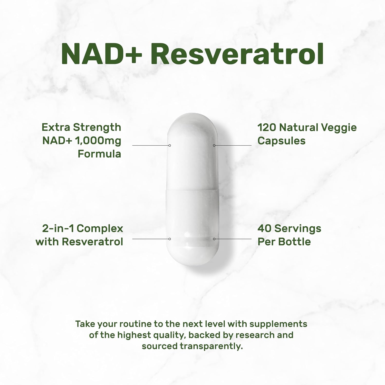 مکمل NAD+ و انرژی سلولی DEAL SUPPLEMENT، 1000 میلی‌گرم
