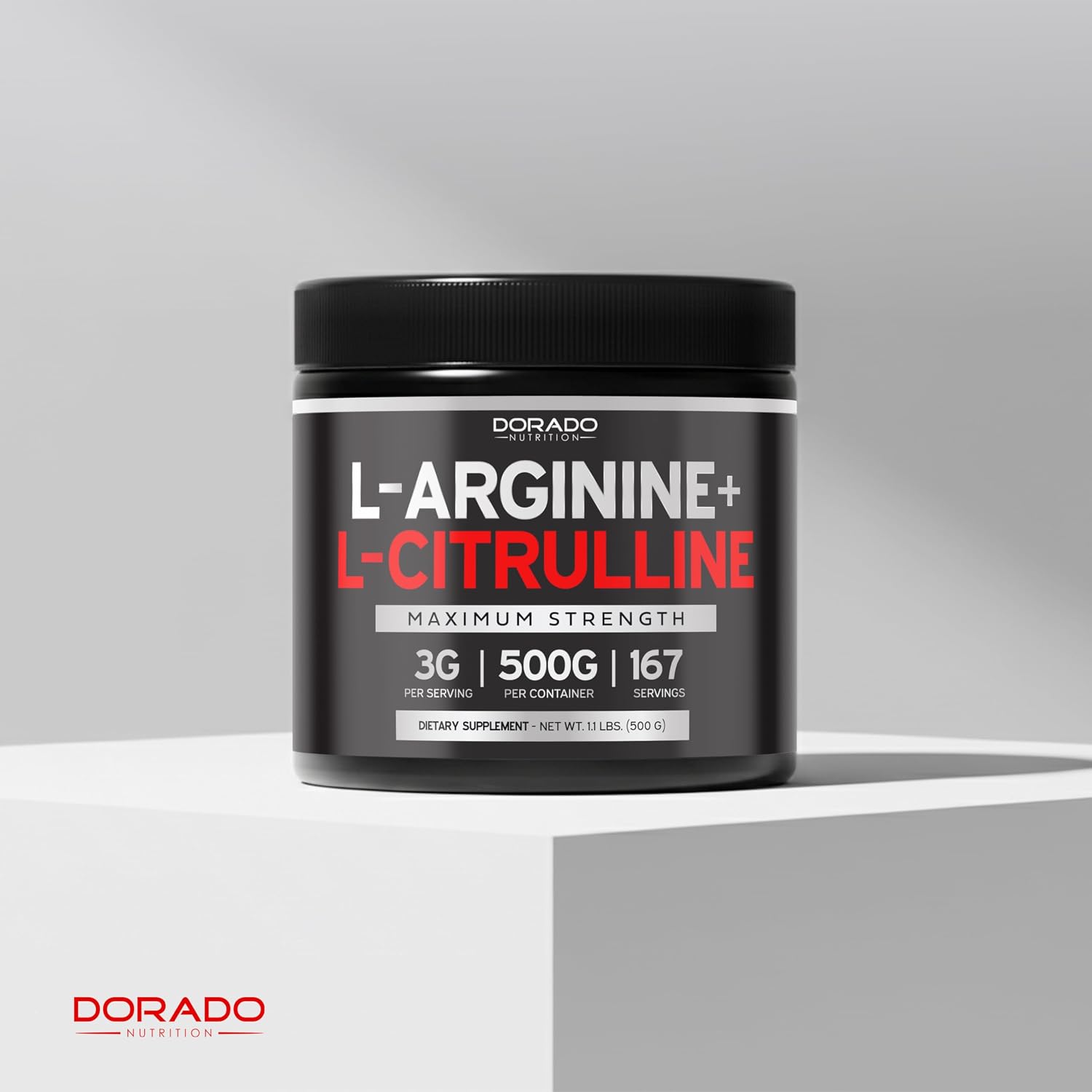 پودر L-Arginine و تقویت نیتریک اکساید DORADO NUTRITION، 3 گرم