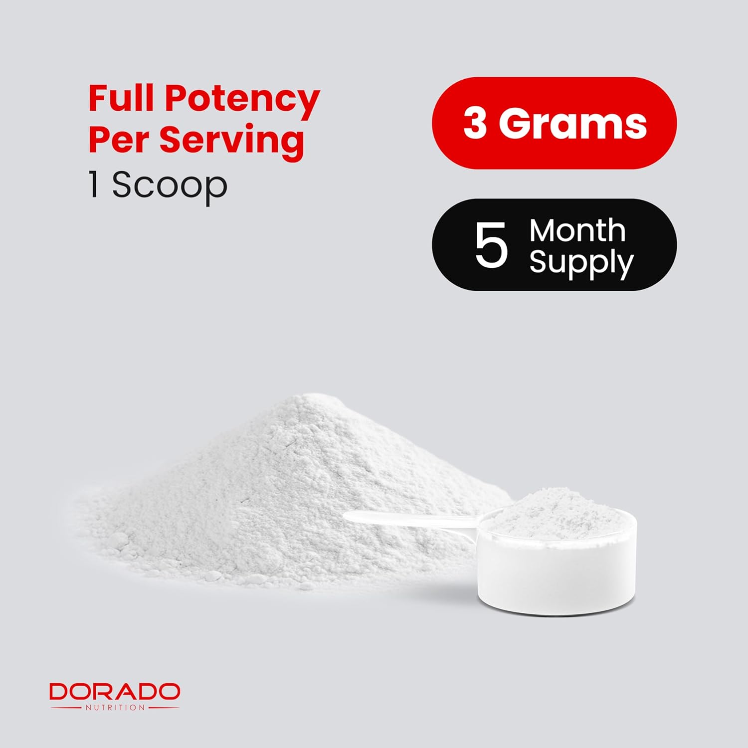 پودر L-Arginine و تقویت نیتریک اکساید DORADO NUTRITION، 3 گرم