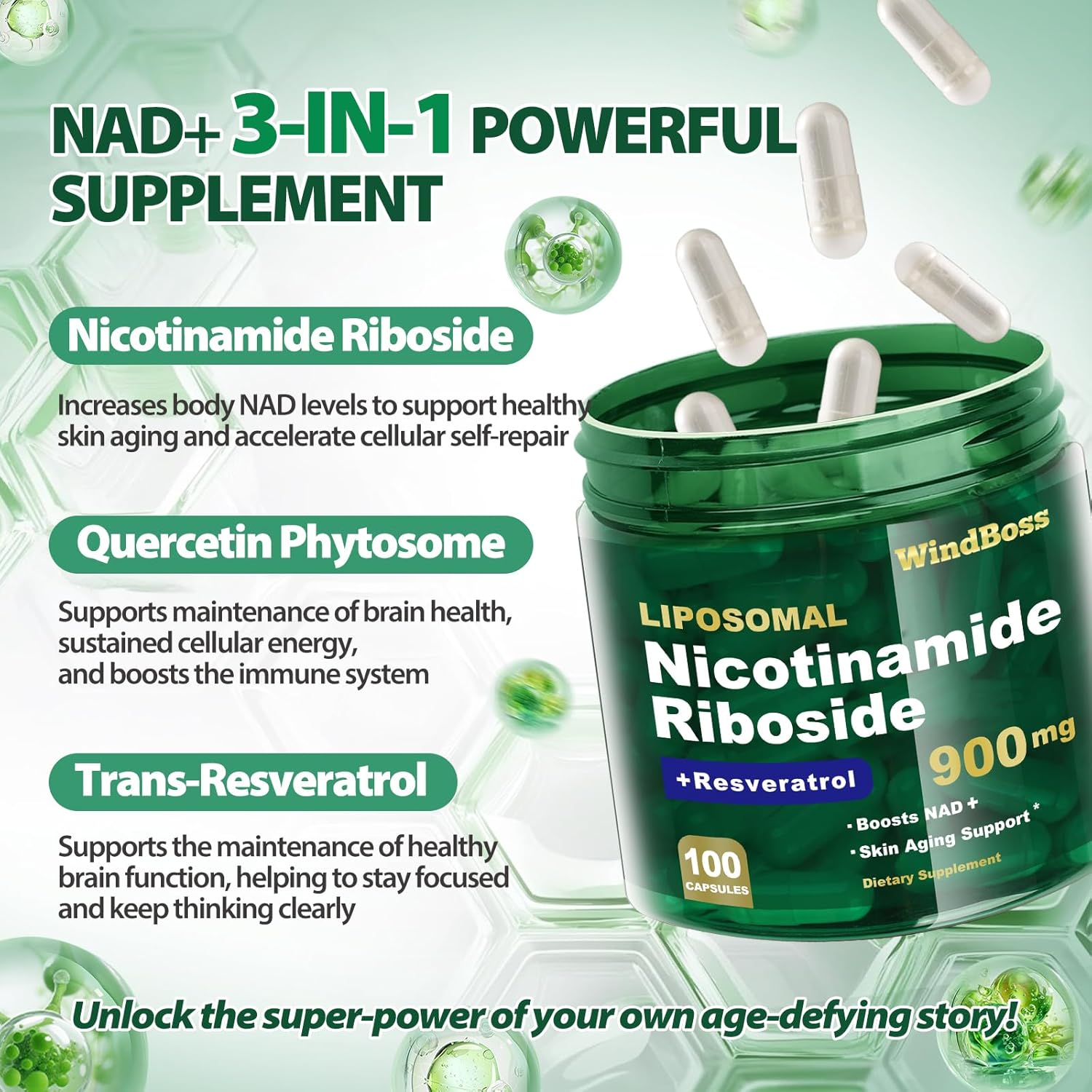 مکمل NMN و پشتیبانی NAD+ Windboss
