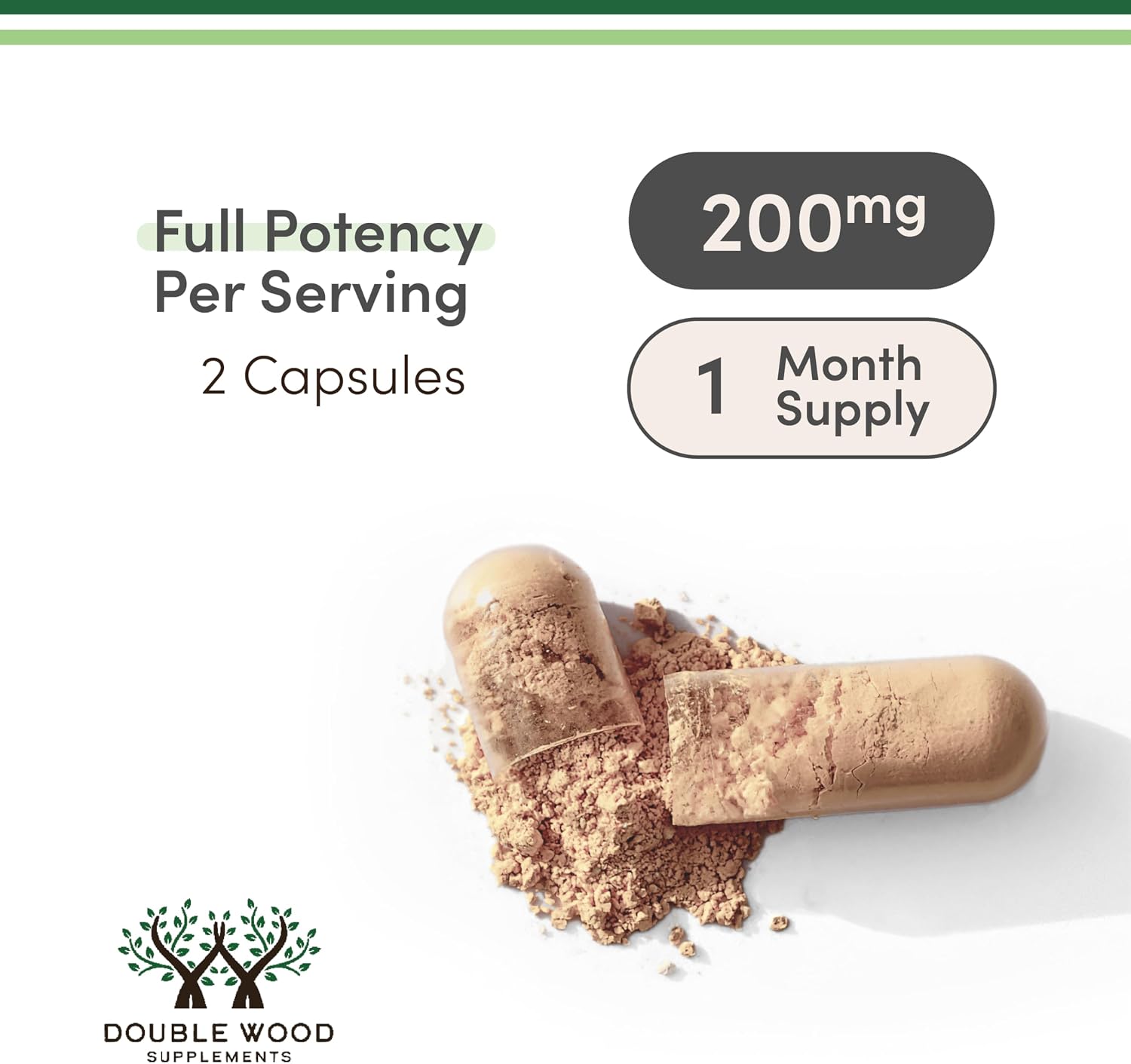 مکمل فیبر و پشتیبانی طبیعی GLP-1 Double Wood Supplements، 200 میلی‌گرم، 30 وعده
