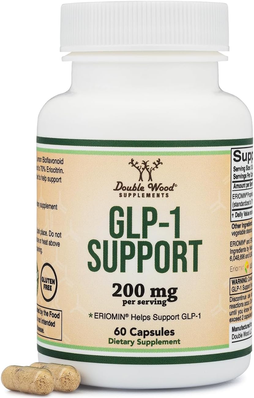 مکمل فیبر و پشتیبانی طبیعی GLP-1 Double Wood Supplements، 200 میلی‌گرم، 30 وعده
