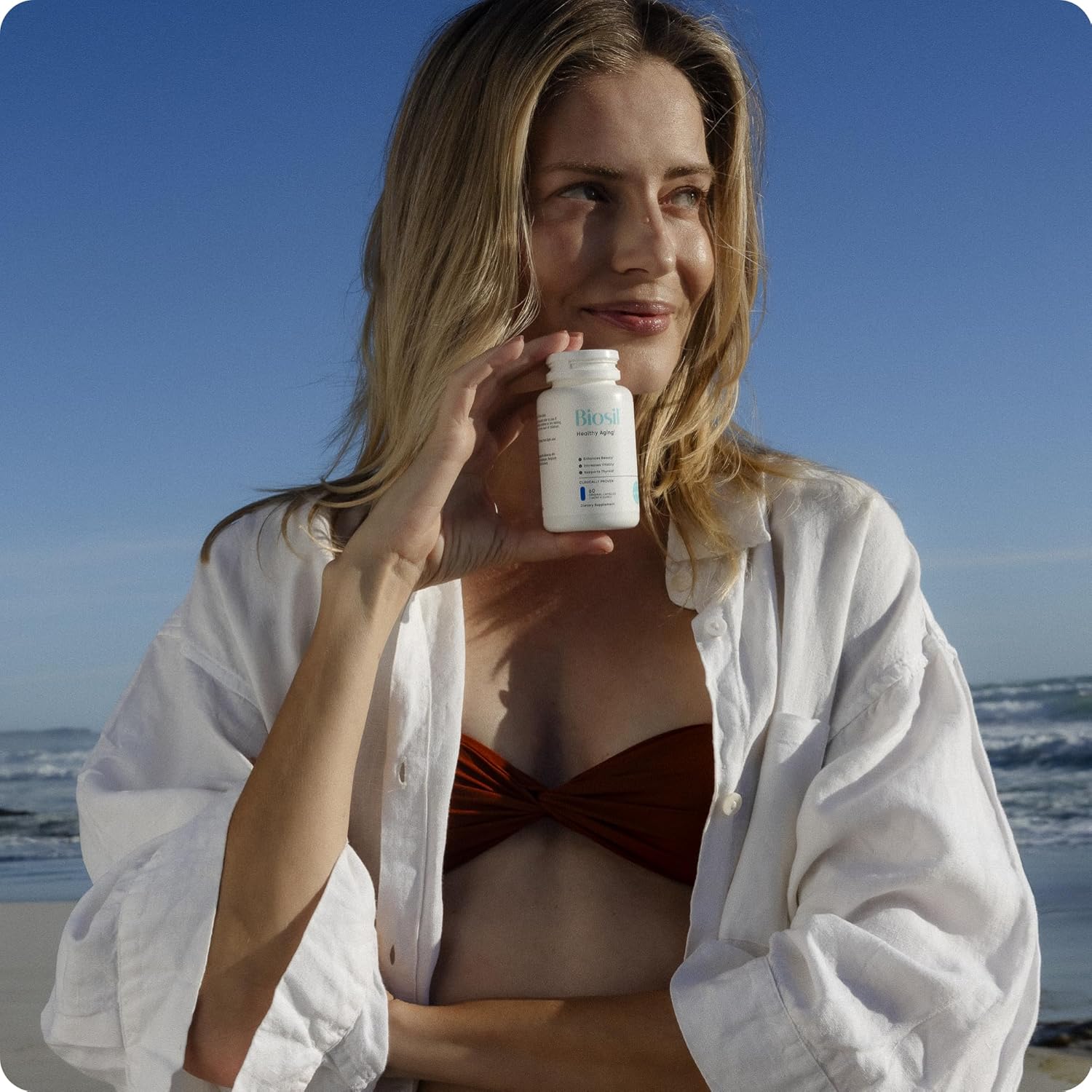 مکمل کلاژن‌ساز پوست، مو و مفاصل Biosil مدل Collagen Booster، 180 کپسول