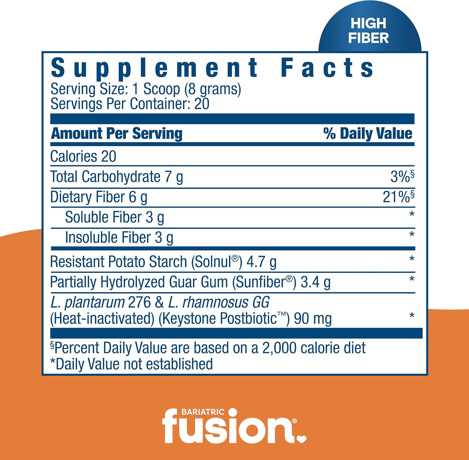 مکمل فیبر و پشتیبانی طبیعی GLP-1 Bariatric Fusion مدل GLP-1 Booster، 20 وعده