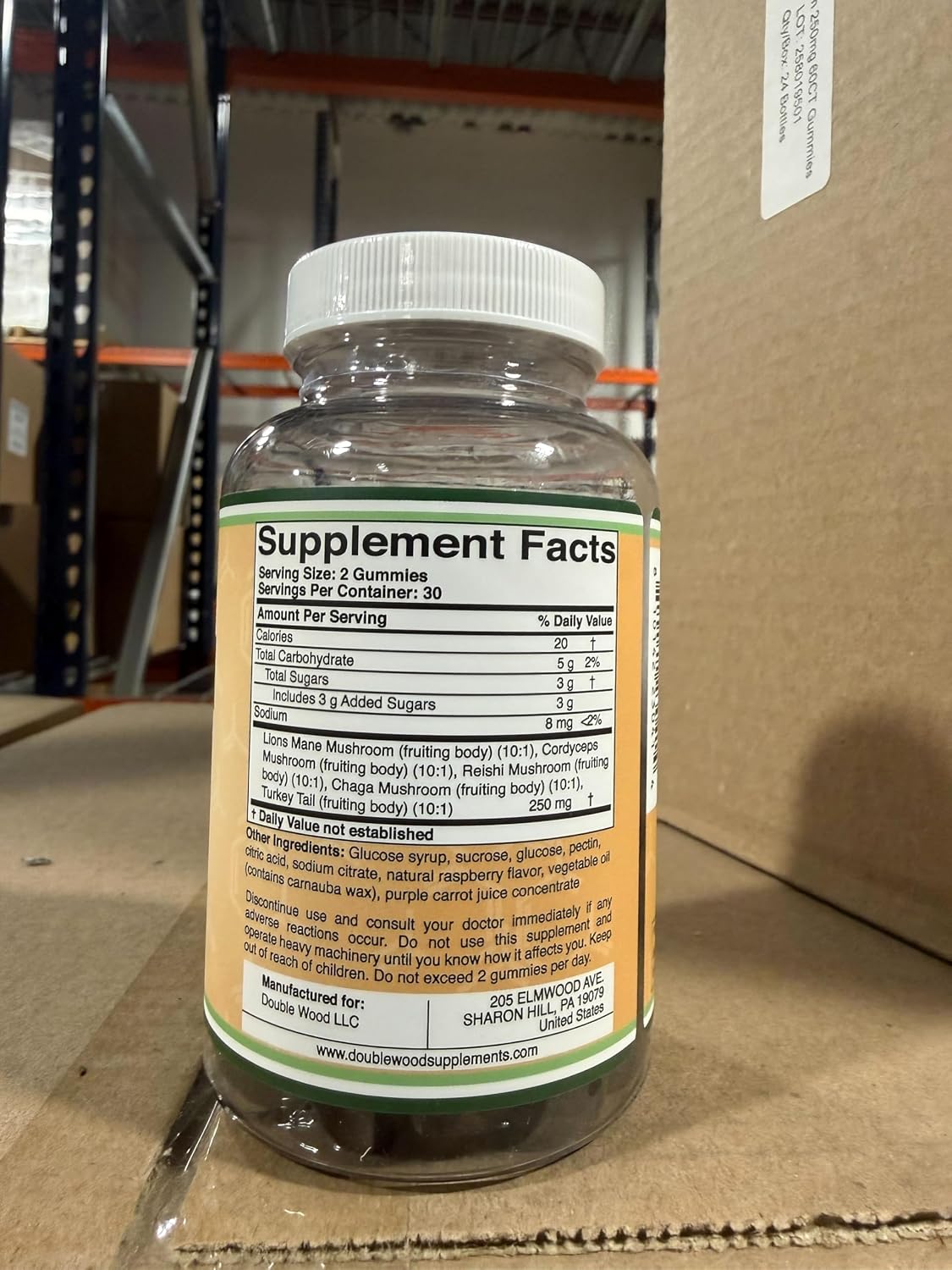 مکمل حمایت از سیستم ایمنی Double Wood Supplements، 500 میلی‌گرم، 60 عدد