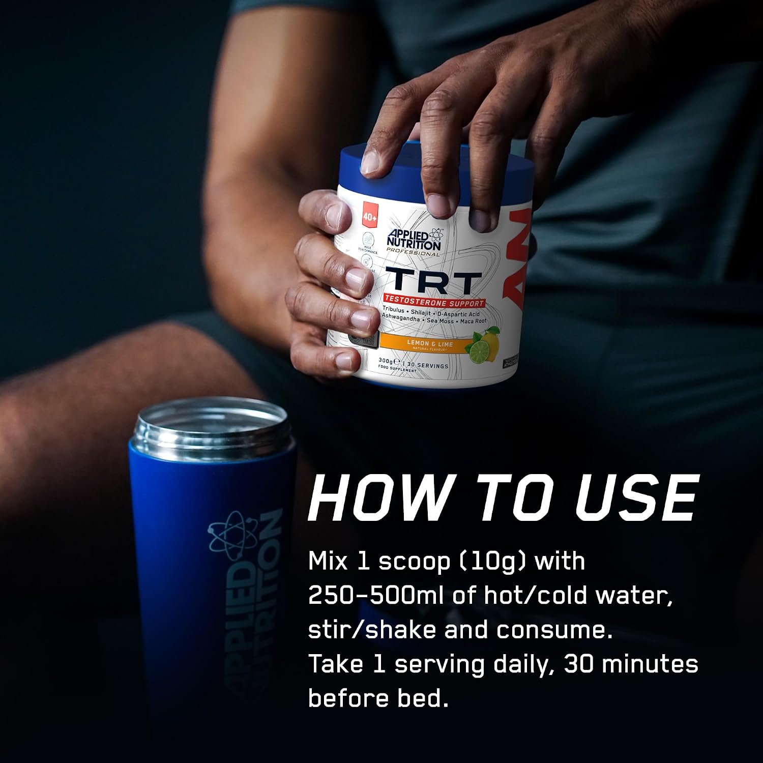 مکمل تقویت عملکرد مردان Applied Nutrition، 300 گرم، 30 وعده، طعم پرتقال