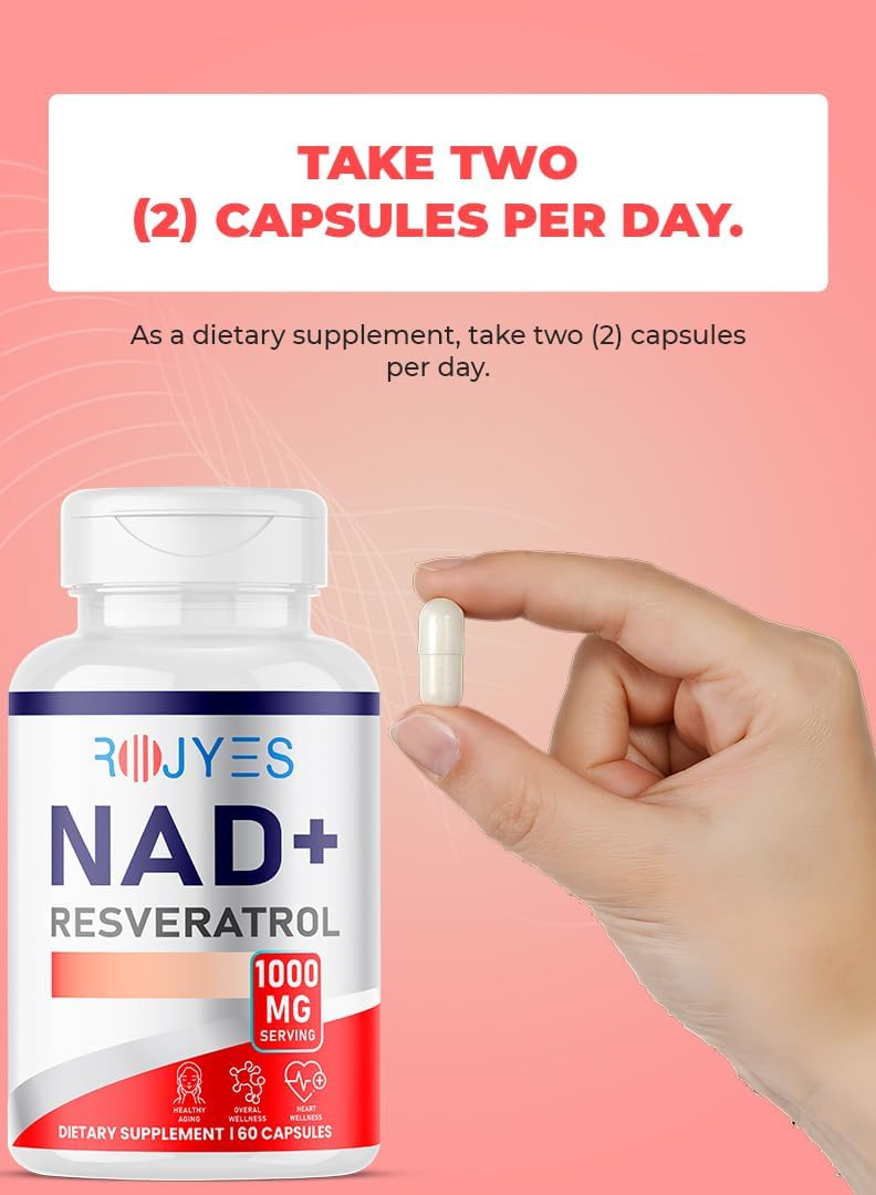 مکمل NAD+ و انرژی سلولی Rojyes، 60 کپسول