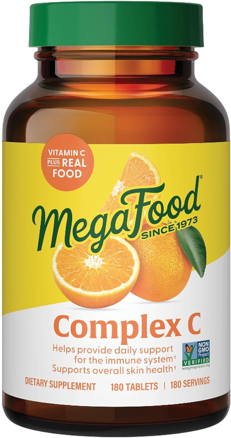 MegaFood، مکمل ویتامین C، 250 میلی‌گرم، 180 قرص، طعم کرن‌بری