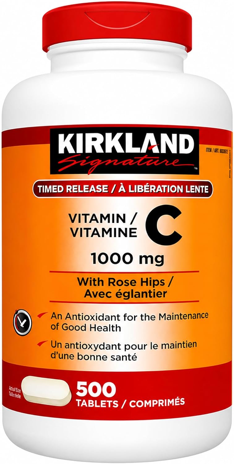 KIRKLAND، مکمل ویتامین C، 1000 میلی‌گرم، 500 قرص