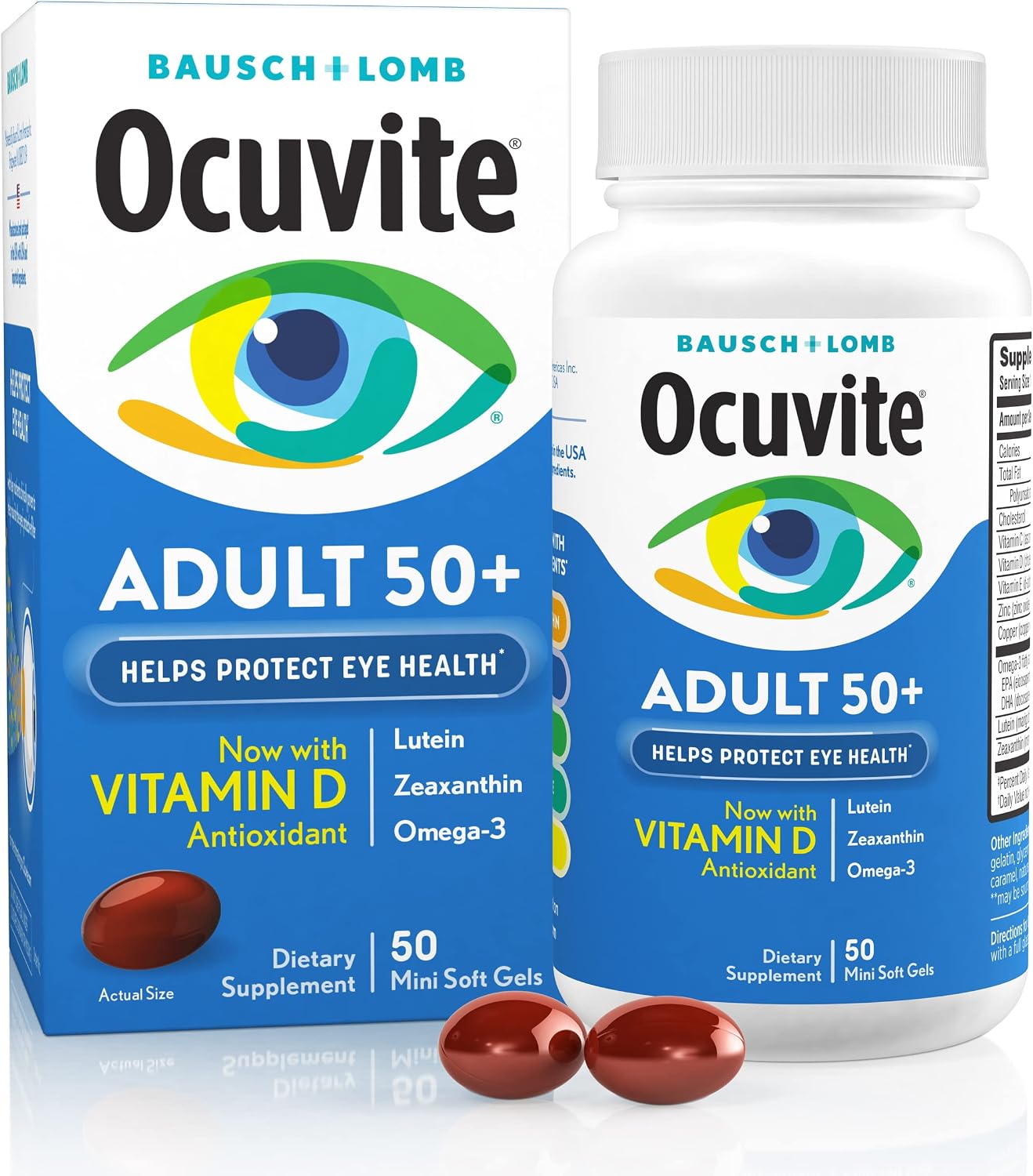 Ocuvite، مکمل ویتامین چشم، 50 عدد، مناسب بزرگسالان بالای ۵۰ سال
