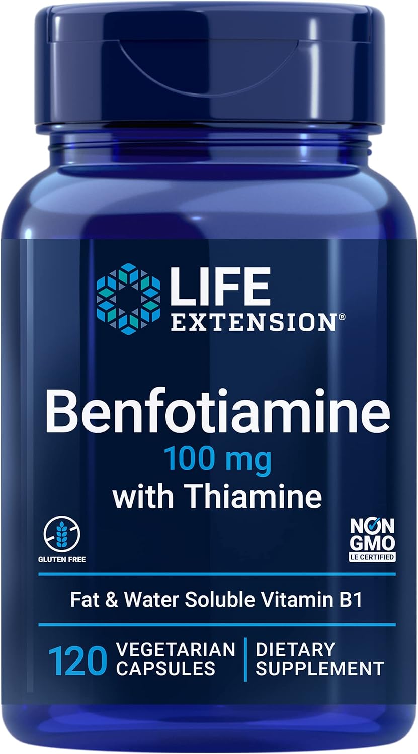 Life Extension، مکمل ویتامین B1، 100 میلی‌گرم، 120 کپسول