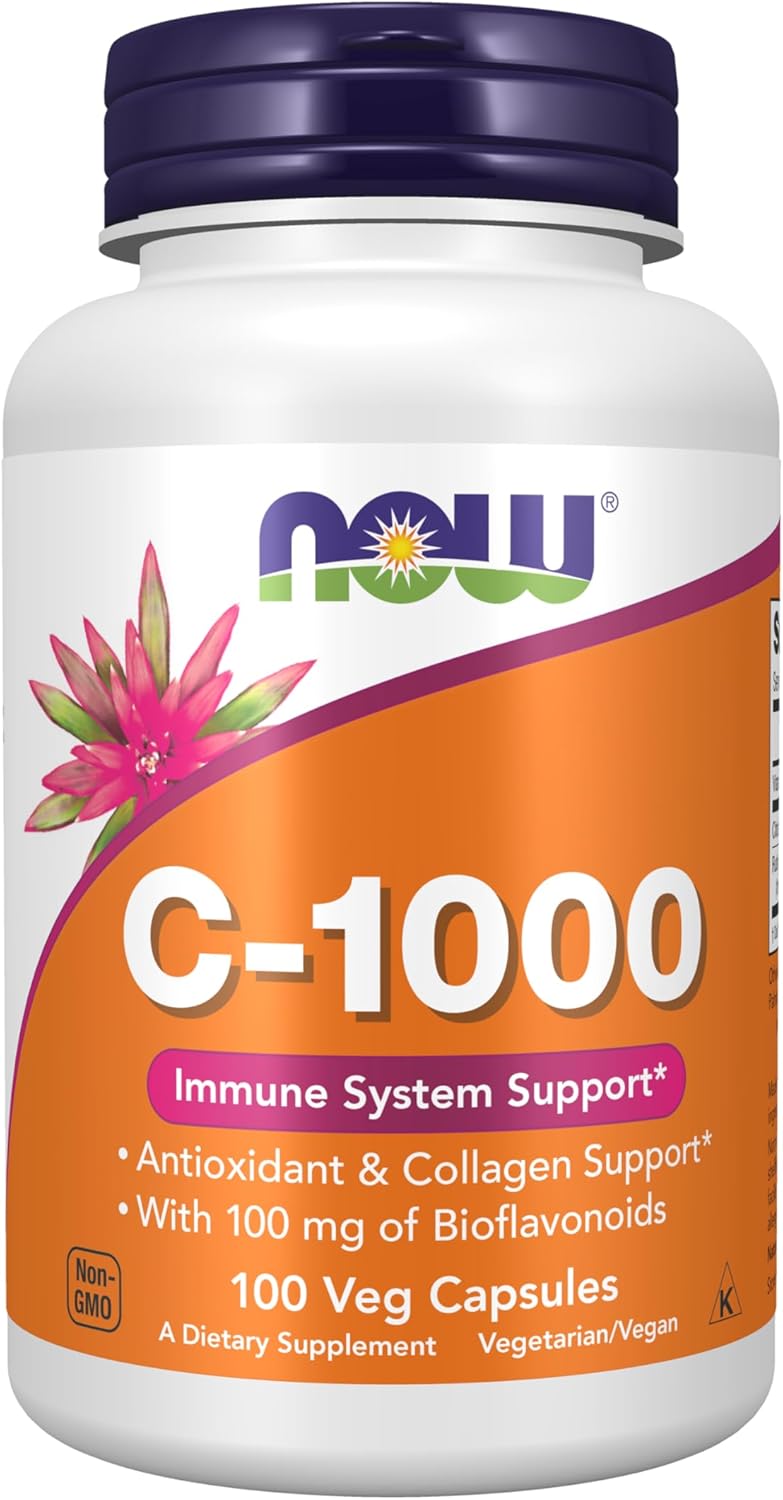 NOW، مکمل ویتامین C، مدل C-1000، 100 میلی‌گرم، کپسول