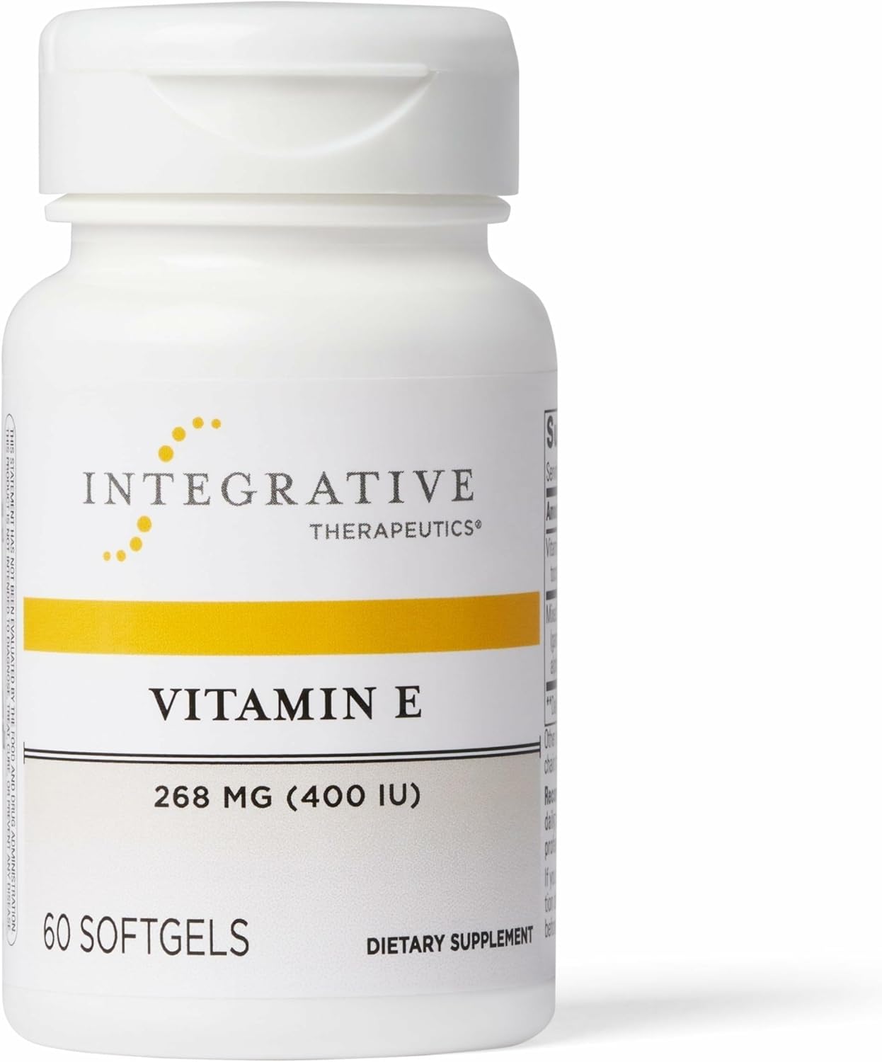 Integrative Therapeutics، مکمل ویتامین E، 60 سروینگ