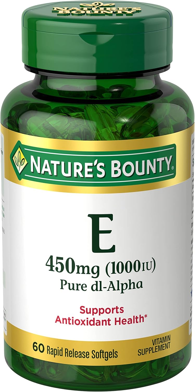 Nature's Bounty، مکمل ویتامین E، 1000 IU، 60 سافت‌ژل