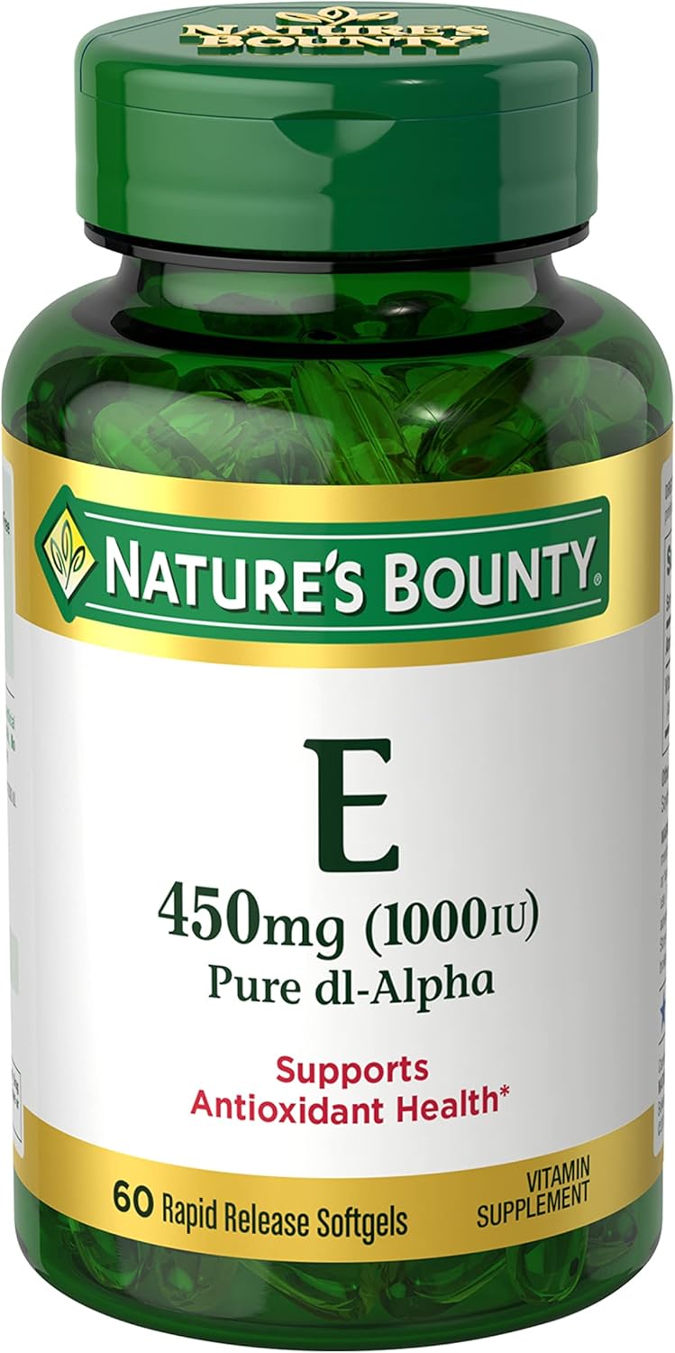 Nature's Bounty، مکمل ویتامین E، 1000 IU، 60 سافت‌ژل