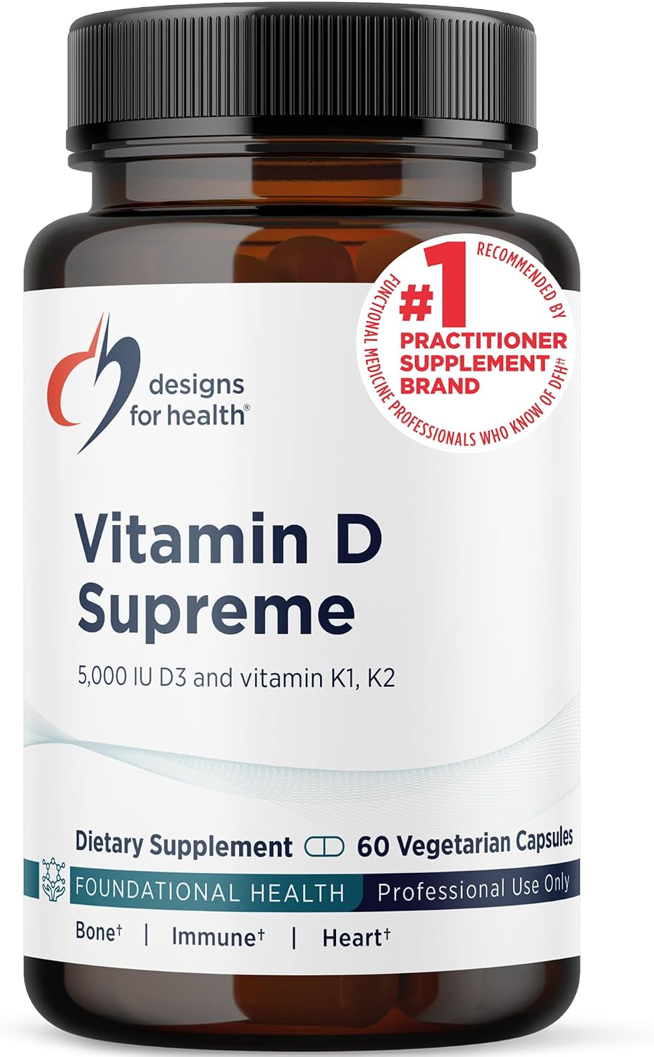 Designs for Health، مکمل ویتامین K2، 5000 IU و 2000 میکروگرم، 60 کپسول