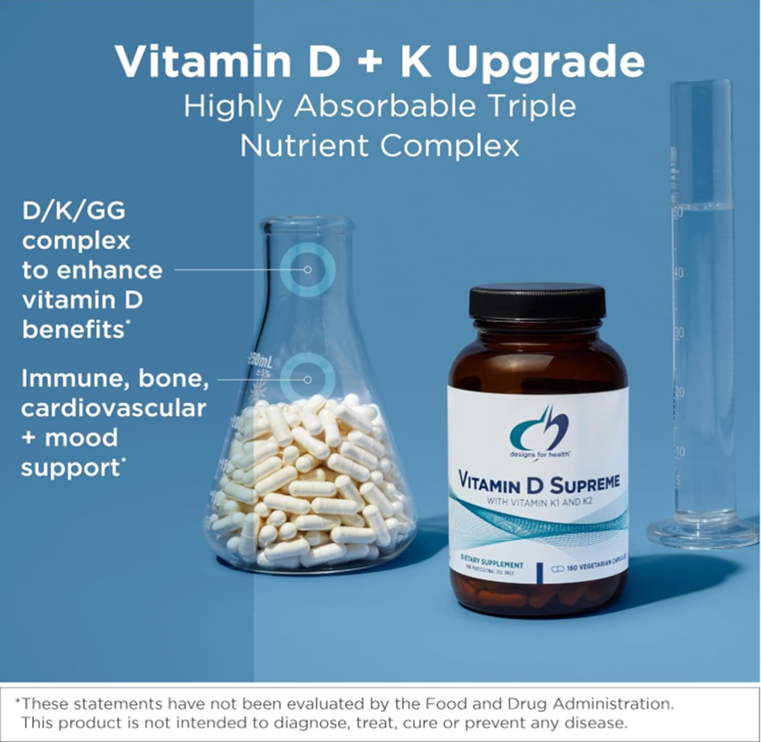 Designs for Health، مکمل ویتامین K2، 5000 IU و 2000 میکروگرم، 60 کپسول