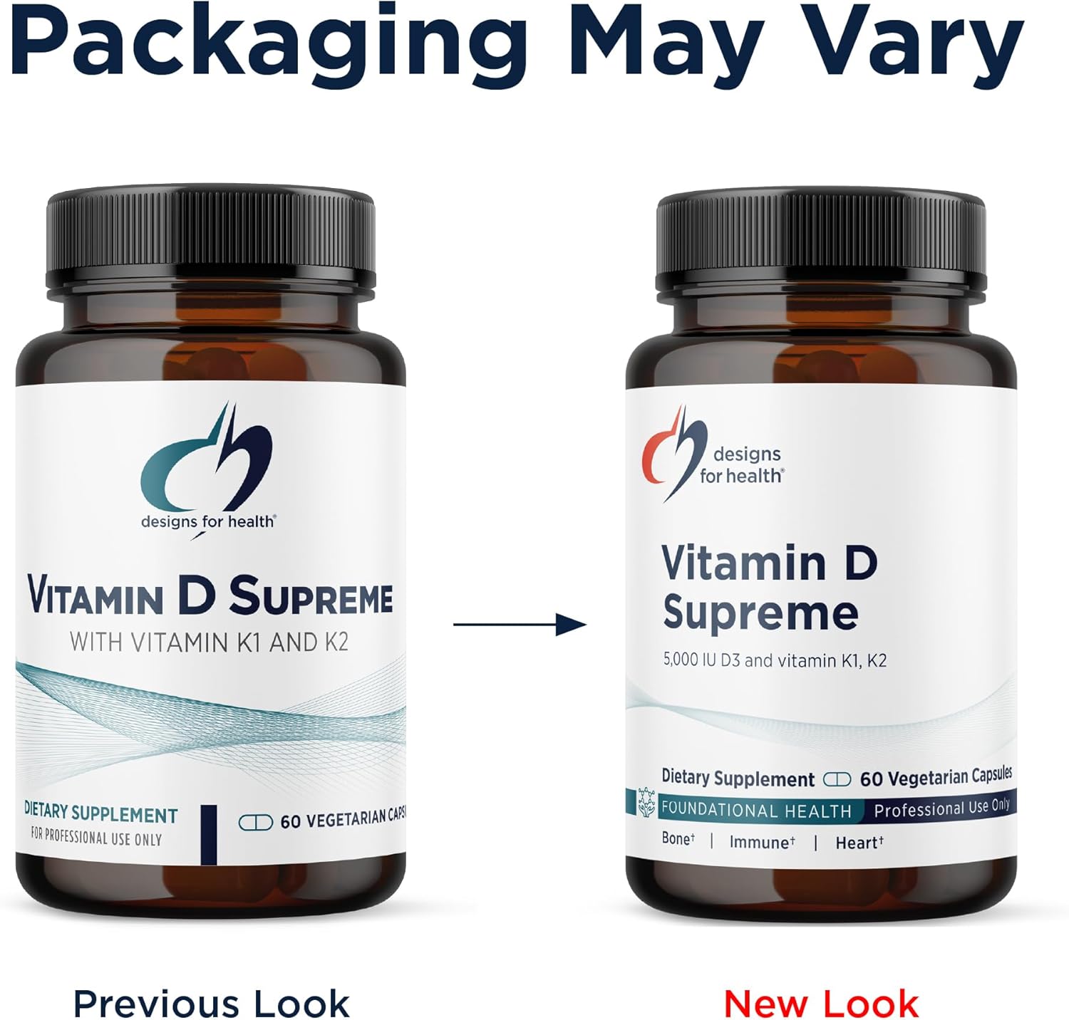 Designs for Health، مکمل ویتامین K2، 5000 IU و 2000 میکروگرم، 60 کپسول