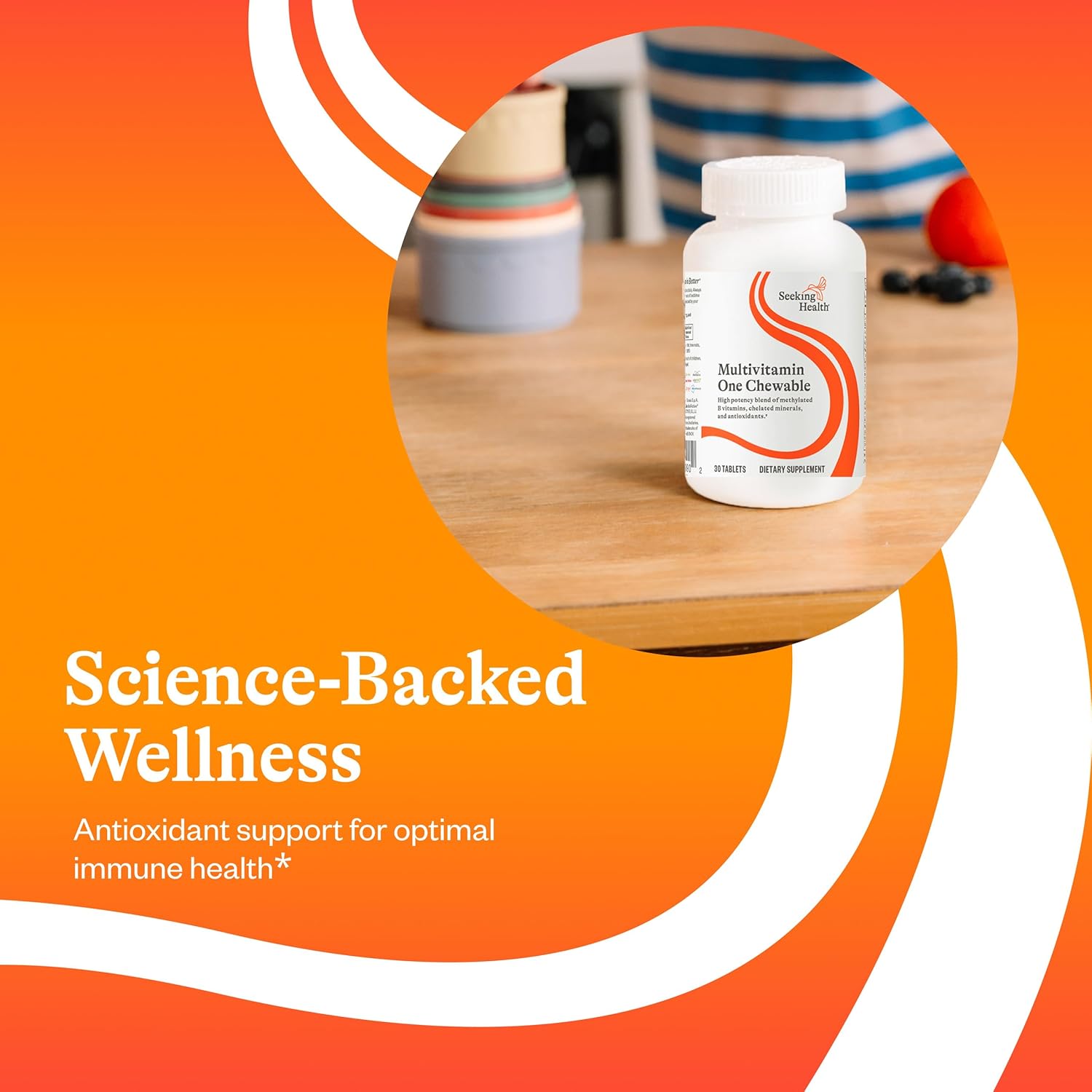 Seeking Health، مولتی‌ویتامین و مینرال، مدل Optimal Multivitamin Chewable، 30 قرص