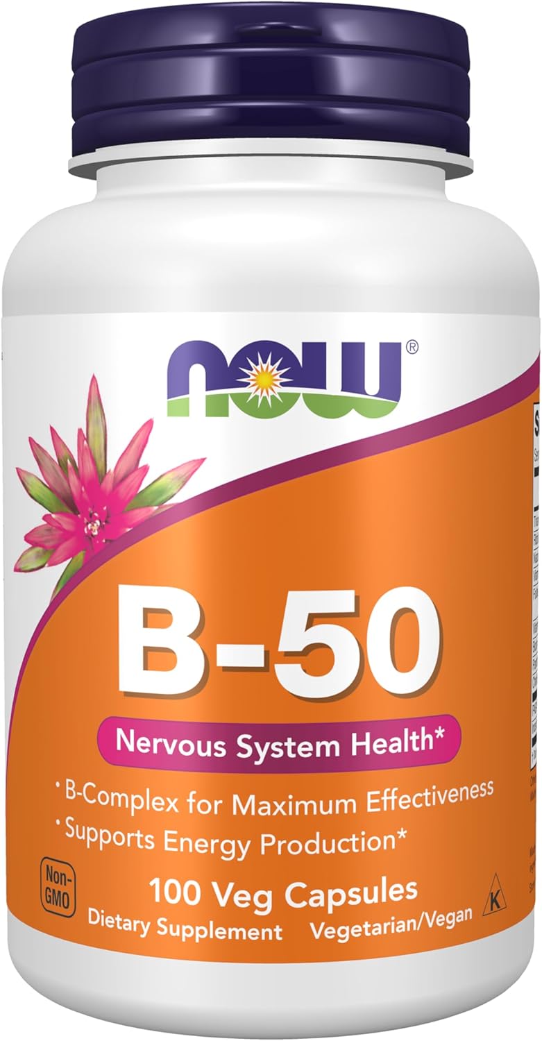 NOW، مکمل ویتامین B کمپلکس، مدل B-50، کپسول