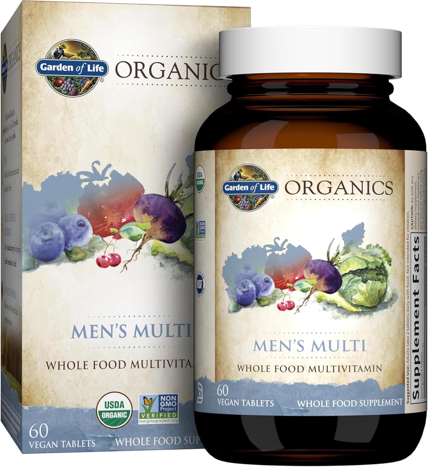 Garden of Life، مولتی‌ویتامین و مینرال، 60 قرص، مناسب آقایان