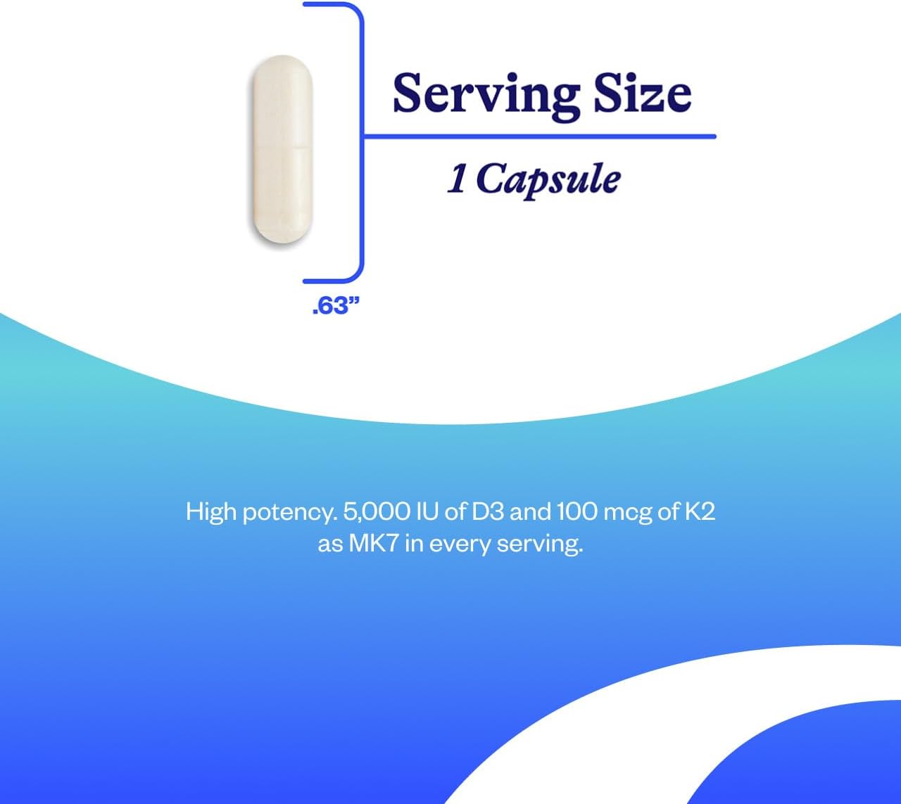 Seeking Health، مکمل ویتامین D3 و K2، 60 کپسول