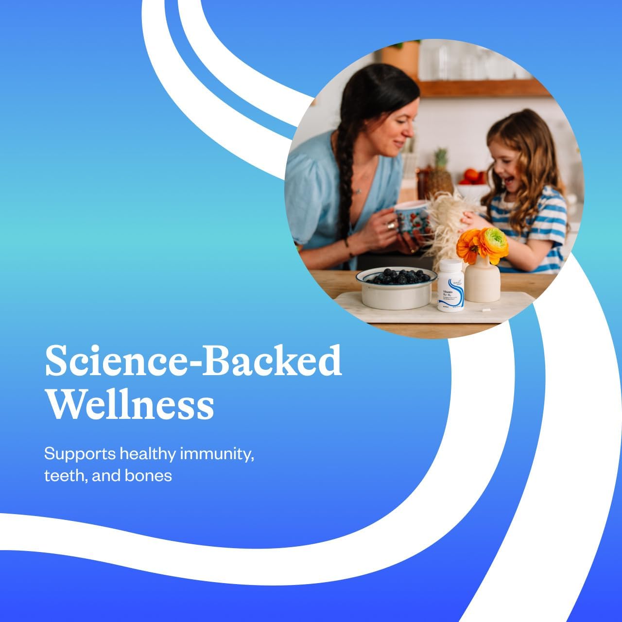 Seeking Health، مکمل ویتامین D3 و K2، 60 کپسول